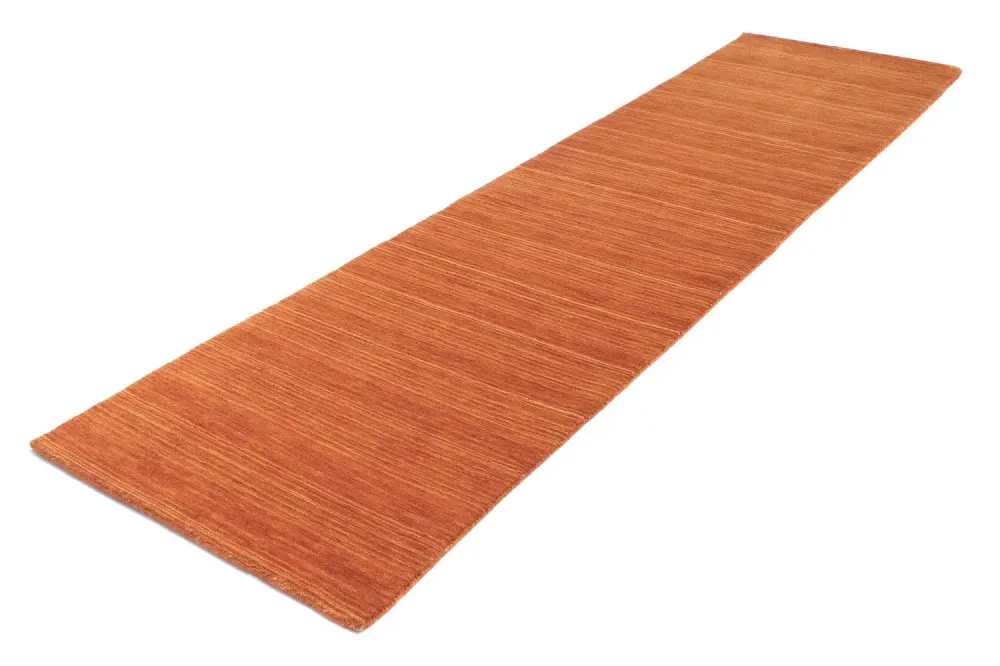 Tapis de couloir Tapis en laine - 295 x 75 cm - orange
