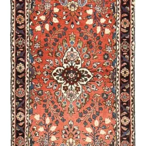 Tapis de couloir Tapis persan - Nomadic - 257 x 84 cm - rouge clair