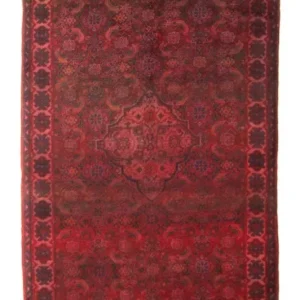 Tapis de couloir Tapis persan - Nomadic - 323 x 115 cm - rouge foncé