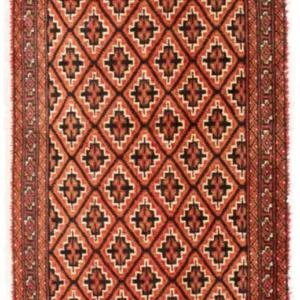 Tapis de couloir Tapis Turkaman - 100 x 50 cm - orange