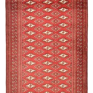 Tapis de couloir Tapis Turkaman - 274 x 96 cm - rouge