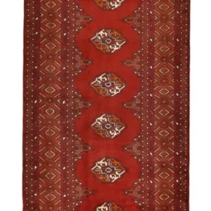Tapis de couloir Tapis Turkaman - 287 x 102 cm - rouge