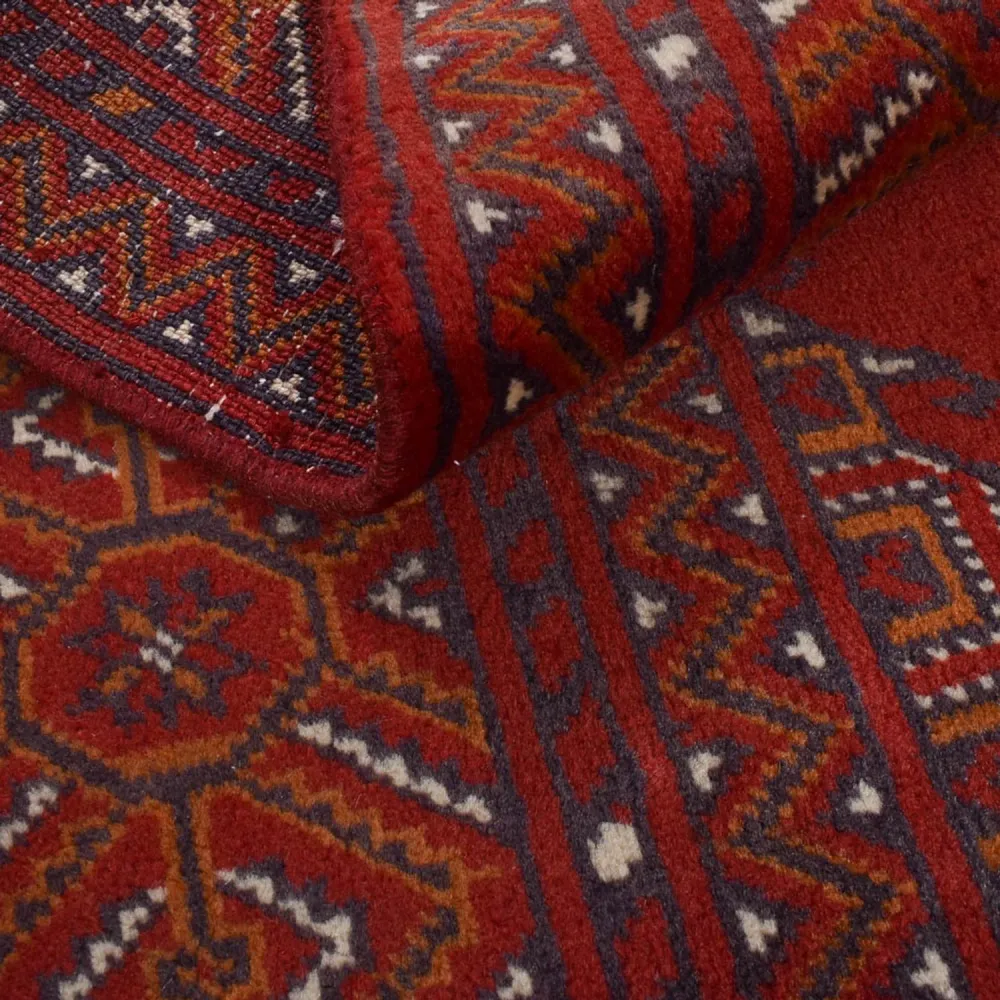 Tapis de couloir Tapis Turkaman - 287 x 102 cm - rouge