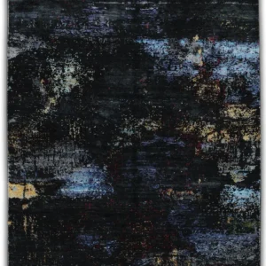 Tapis design Noir Héritage