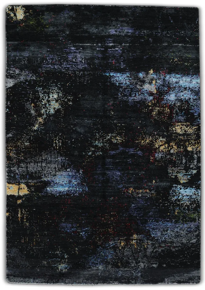 Tapis design Noir Héritage