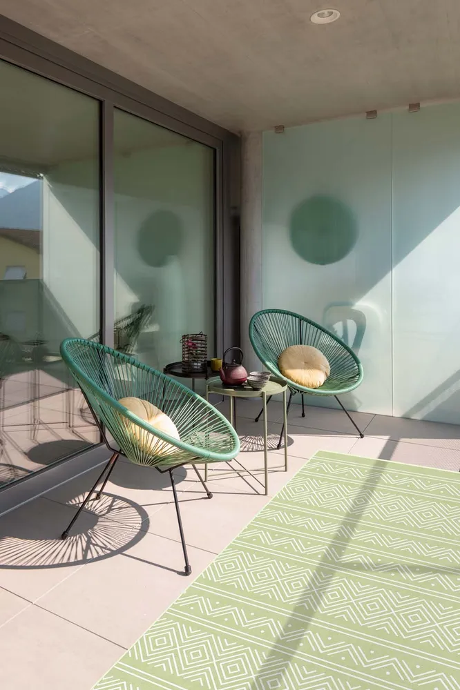 Tapis extérieur Aztèque Vert