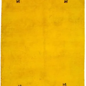 Tapis Gabbeh - Indus - 202 x 141 cm - or
