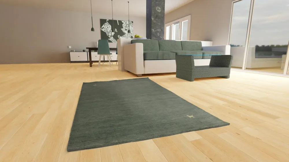 Tapis Gabbeh - Indus - 250 x 200 cm - gris