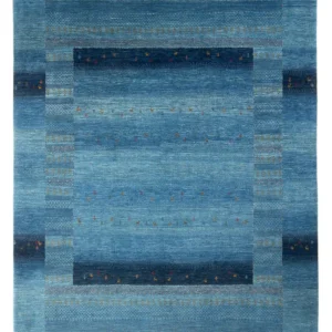 Tapis Gabbeh - Loribaft Persan - 300 x 214 cm - bleu de mer