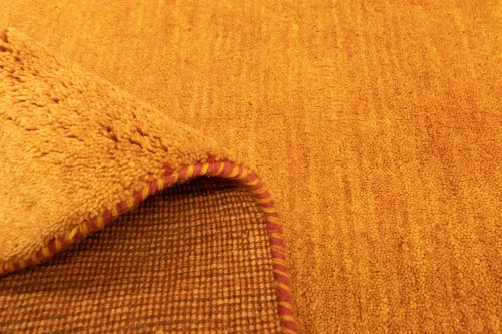 Tapis Gabbeh - Persan carré - 94 x 80 cm - or