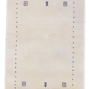 Tapis Gabbeh - Softy - 90 x 60 cm - blanc naturel