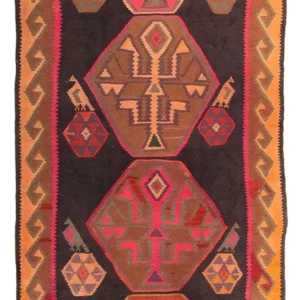Tapis Kelim ancien / antique Tapis 340x150cm