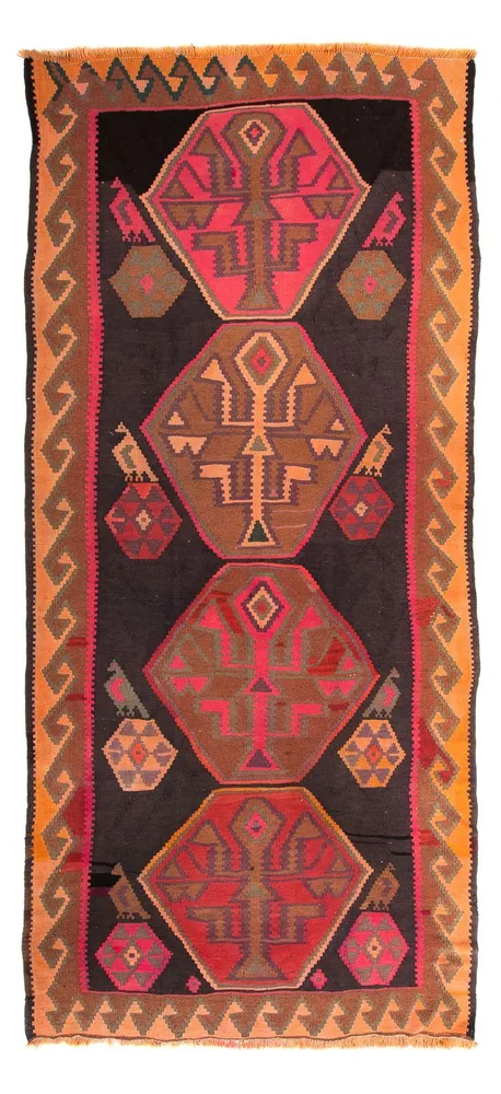 Tapis Kelim ancien / antique Tapis 340x150cm