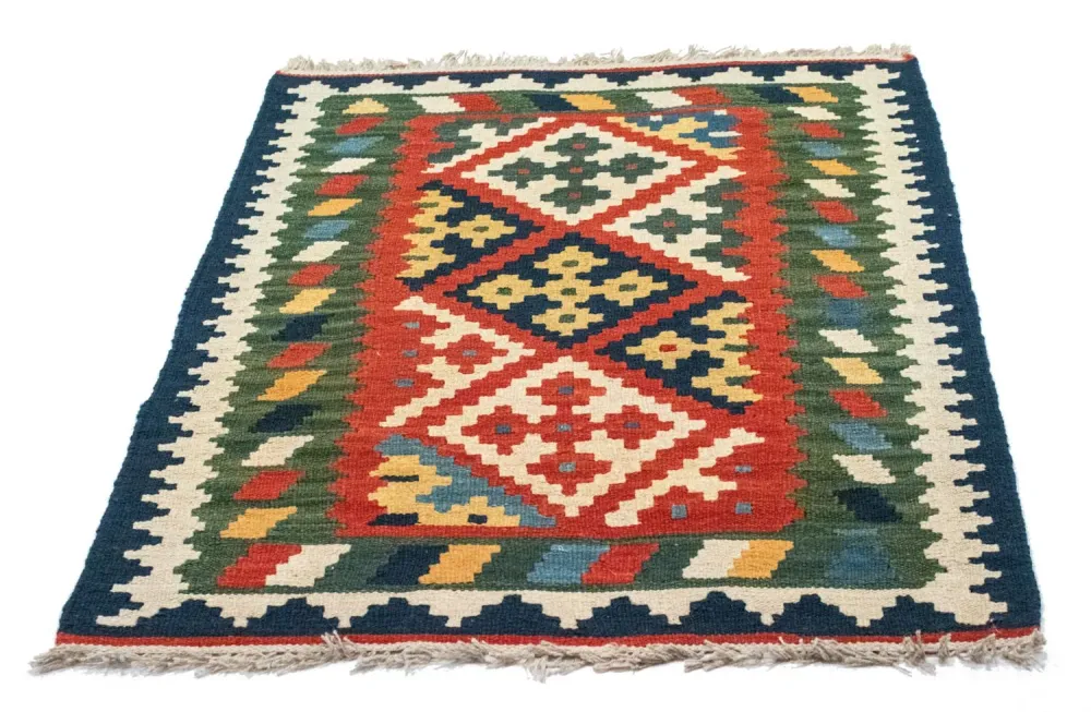 Tapis Kelim - Oriental - 120 x 80 cm - vert