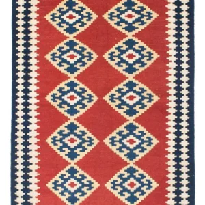 Tapis Kelim - Oriental - 148 x 108 cm - rouge