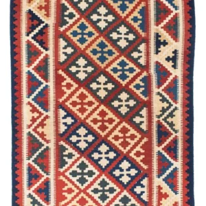 Tapis Kelim - Oriental - 160 x 112 cm - rouge