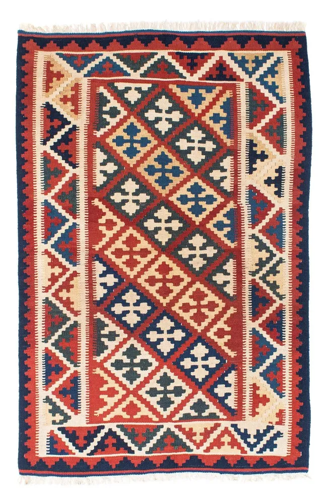 Tapis Kelim - Oriental - 160 x 112 cm - rouge
