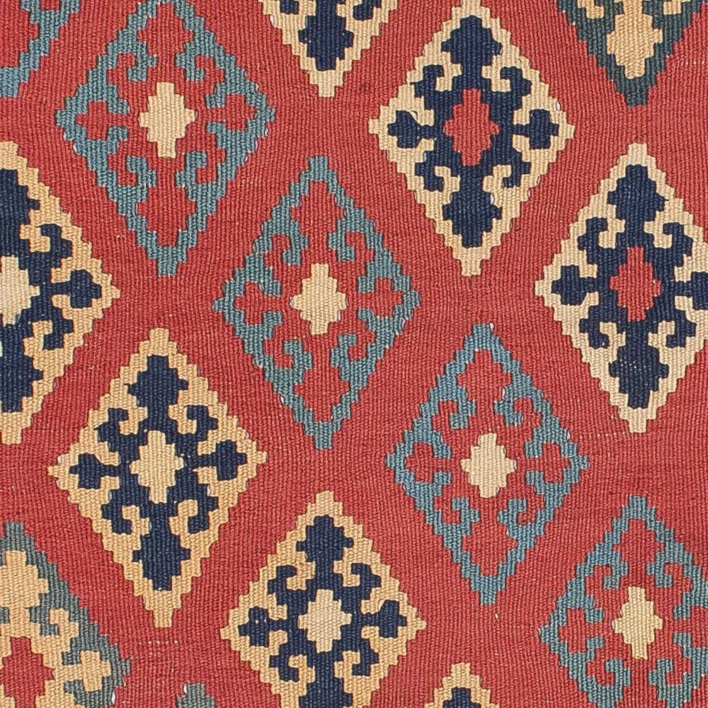 Tapis Kelim - Oriental - 161 x 96 cm - rouge foncé
