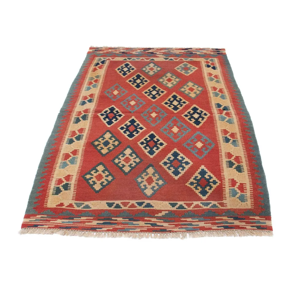 Tapis Kelim - Oriental - 161 x 96 cm - rouge foncé