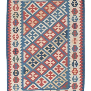 Tapis Kelim - Oriental - 180 x 118 cm - bleu
