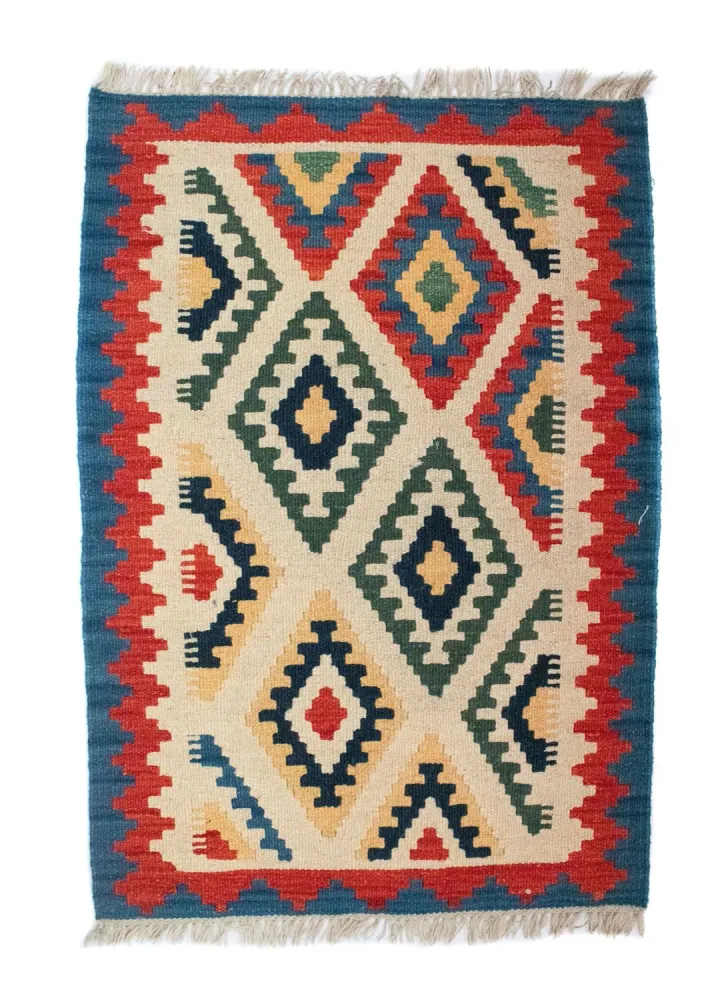 Tapis Kelim - Oriental - 88 x 61 cm - beige