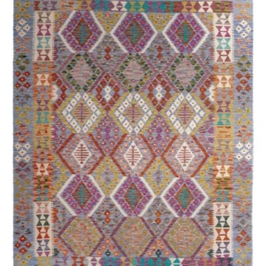 Tapis Kelim - Splash - 250 x 191 cm - multicolore
