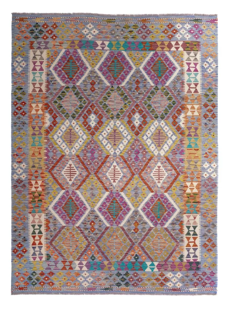 Tapis Kelim - Splash - 250 x 191 cm - multicolore