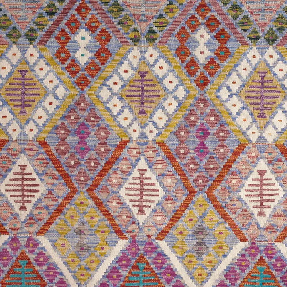 Tapis Kelim - Splash - 250 x 191 cm - multicolore