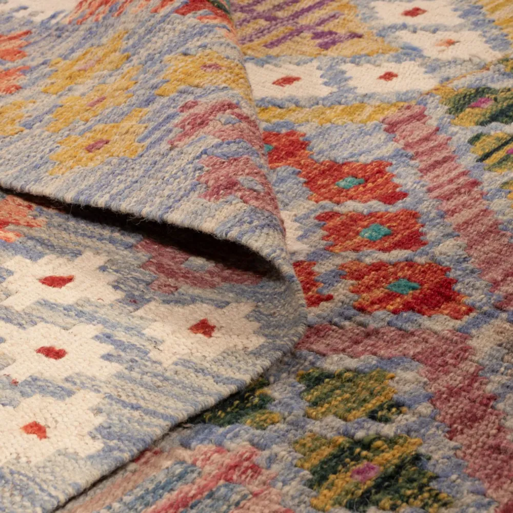 Tapis Kelim - Splash - 250 x 191 cm - multicolore