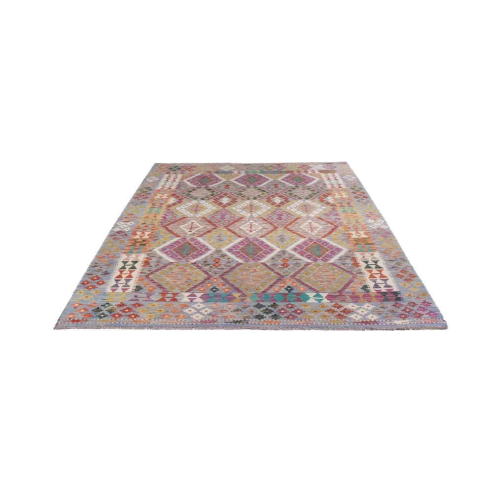 Tapis Kelim - Splash - 250 x 191 cm - multicolore