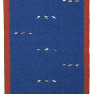 Tapis Kelim - Tendance - 180 x 120 cm - bleu