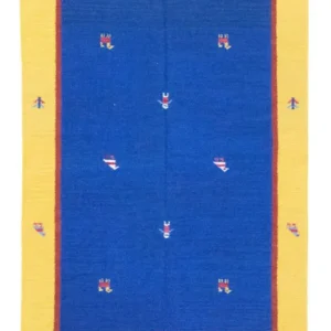 Tapis Kelim - Tendance - 200 x 140 cm - bleu