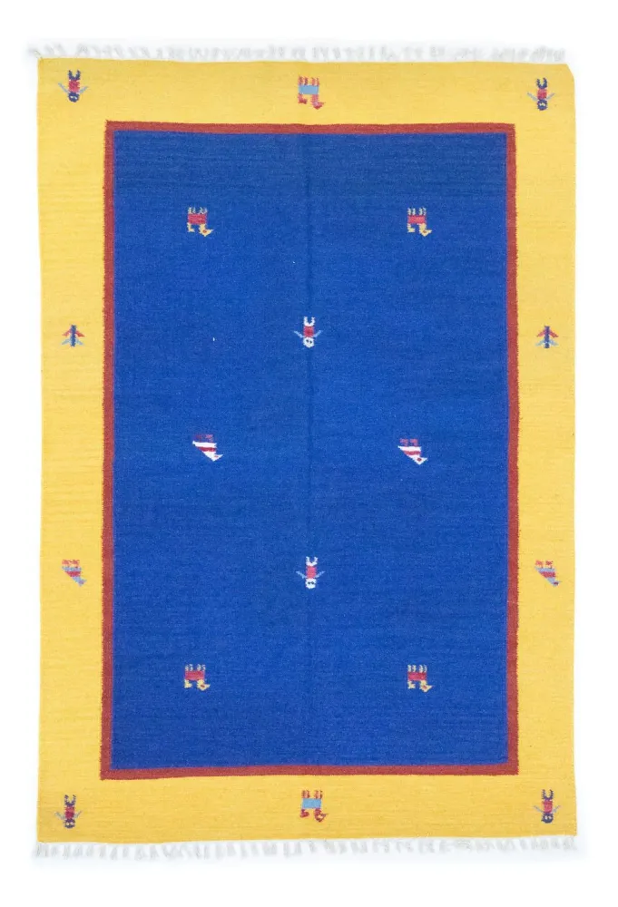Tapis Kelim - Tendance - 200 x 140 cm - bleu