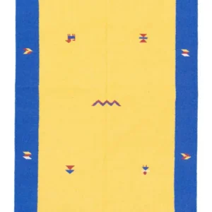 Tapis Kelim - Tendance - 200 x 140 cm - jaune
