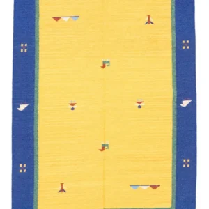 Tapis Kelim - Tendance - 200 x 140 cm - jaune