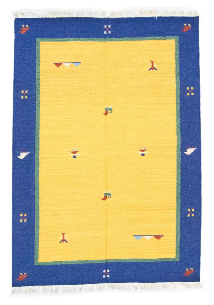 Tapis Kelim - Tendance - 200 x 140 cm - jaune