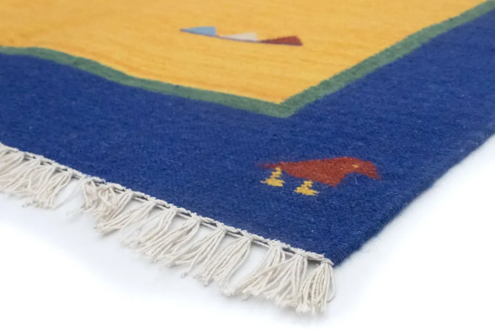 Tapis Kelim - Tendance - 200 x 140 cm - jaune