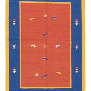 Tapis Kelim - Tendance - 200 x 140 cm - orange