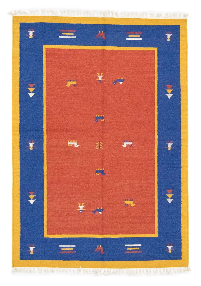 Tapis Kelim - Tendance - 200 x 140 cm - orange