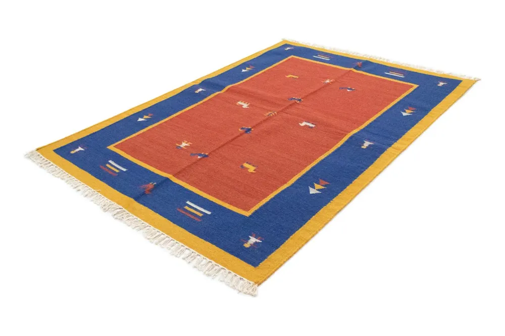 Tapis Kelim - Tendance - 200 x 140 cm - orange