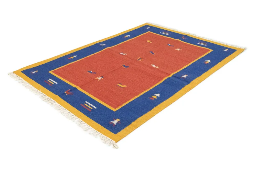 Tapis Kelim - Tendance - 200 x 140 cm - orange
