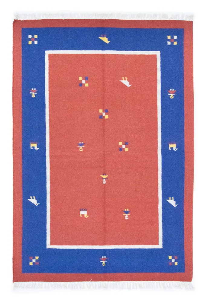 Tapis Kelim - Tendance - 200 x 140 cm - orange