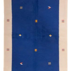 Tapis Kelim - Tendance - 240 x 170 cm - bleu foncé
