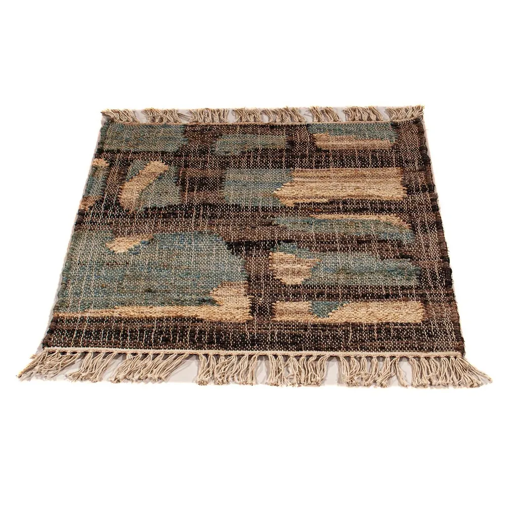 Tapis Kelim - Tendance carré - 60 x 60 cm - multicolore