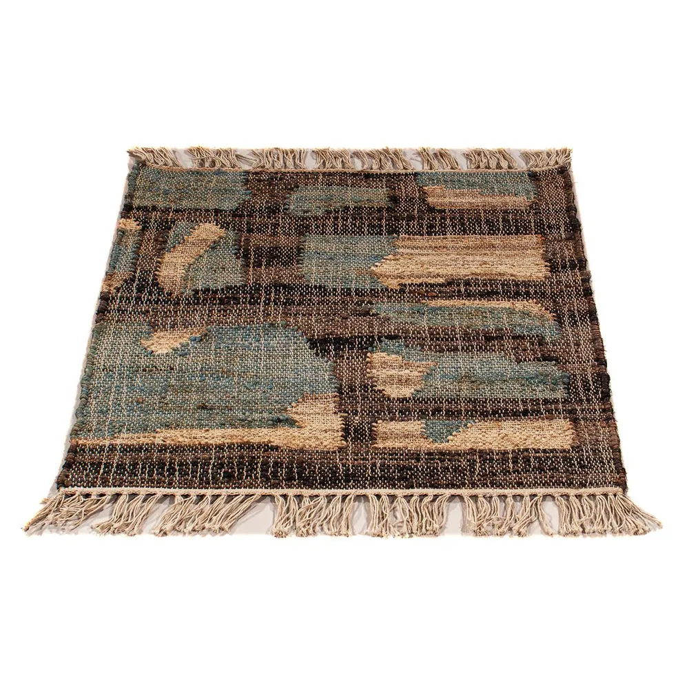 Tapis Kelim - Tendance carré - 60 x 60 cm - multicolore