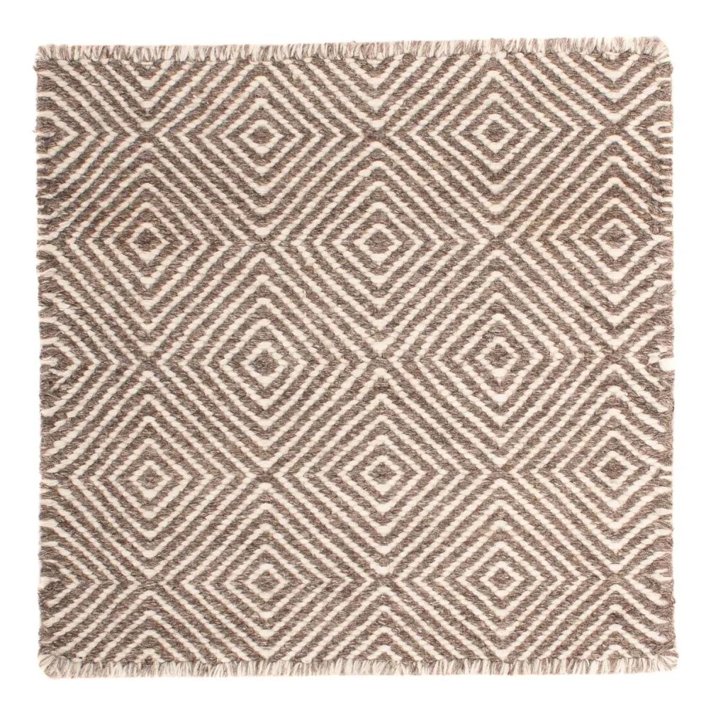 Tapis Kelim - Tendance carré - 45 x 45 cm - multicolore