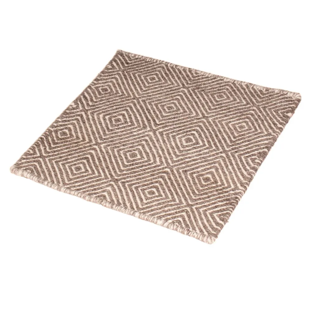 Tapis Kelim - Tendance carré - 45 x 45 cm - multicolore