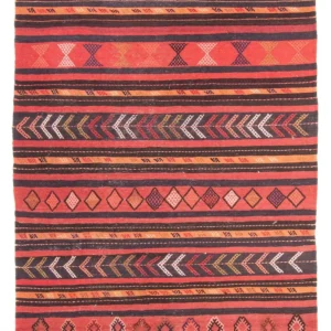 Tapis Kelim - Vieux - 190 x 160 cm - multicolore