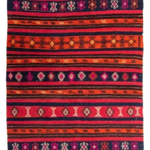Tapis Kelim - Vieux - 200 x 160 cm - multicolore