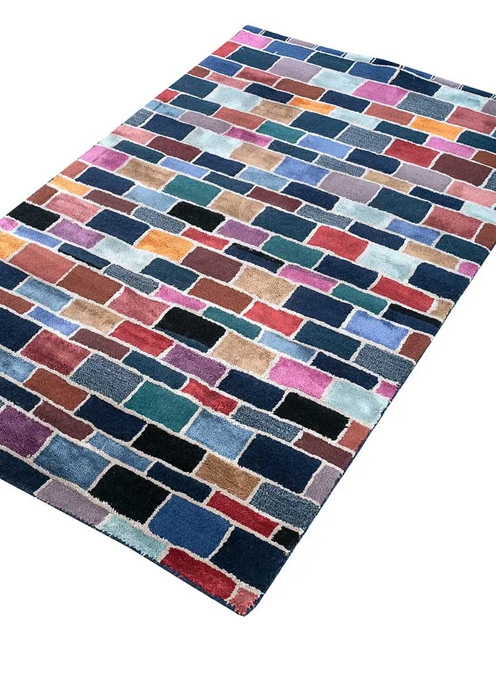 Tapis en laine - 165 x 105 cm - multicolore